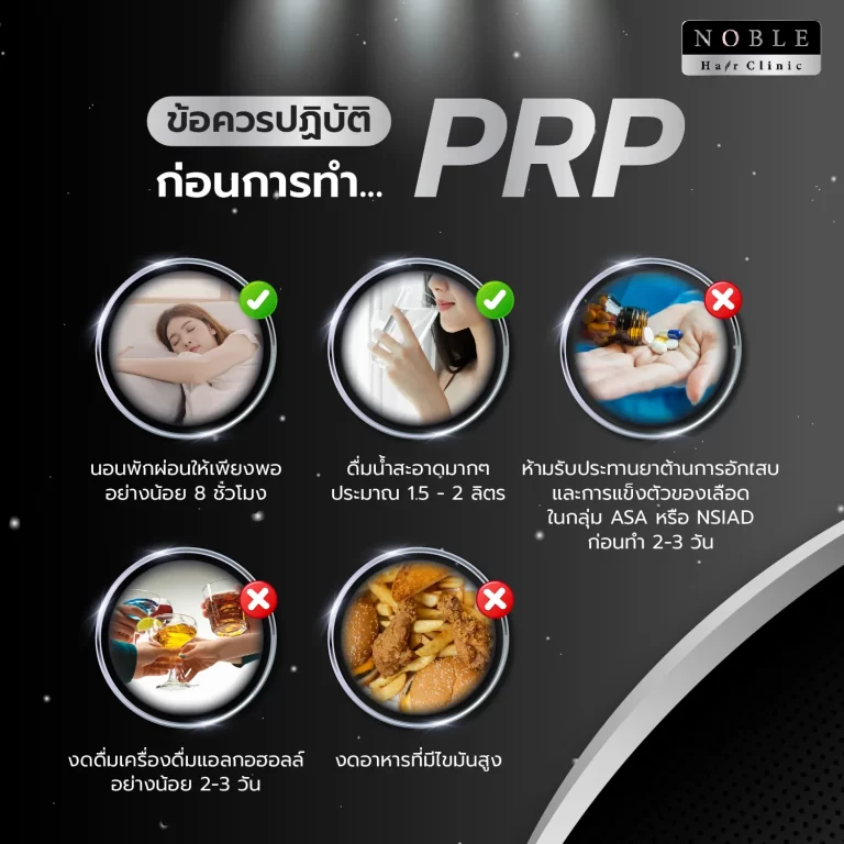 PRP ผม (Platelet Rich Plasma) อินโฟกราฟิก Noble Hair Clinic (4/9)